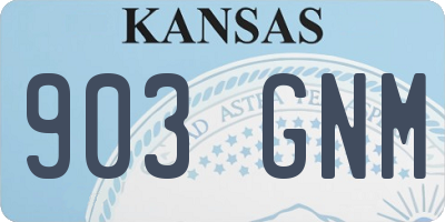 KS license plate 903GNM
