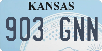 KS license plate 903GNN