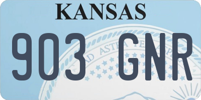 KS license plate 903GNR