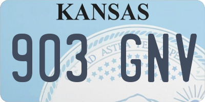 KS license plate 903GNV