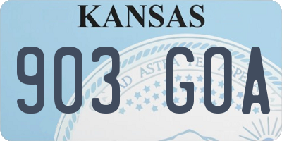 KS license plate 903GOA