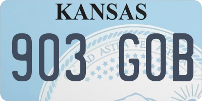 KS license plate 903GOB