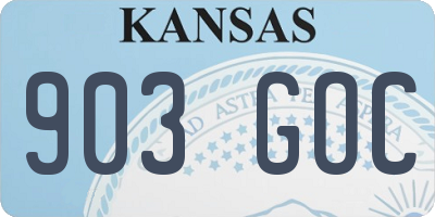 KS license plate 903GOC
