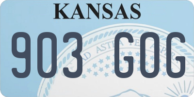 KS license plate 903GOG