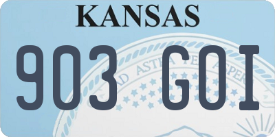 KS license plate 903GOI