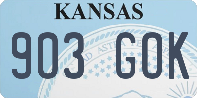 KS license plate 903GOK