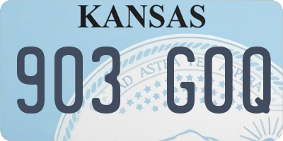 KS license plate 903GOQ
