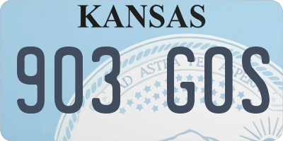 KS license plate 903GOS