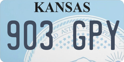 KS license plate 903GPY