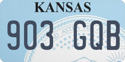 KS license plate 903GQB