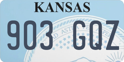 KS license plate 903GQZ