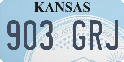 KS license plate 903GRJ