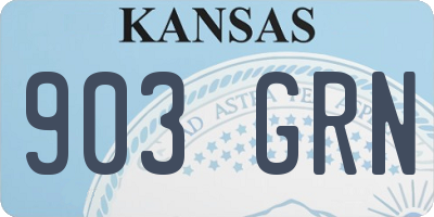 KS license plate 903GRN