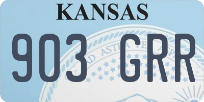 KS license plate 903GRR