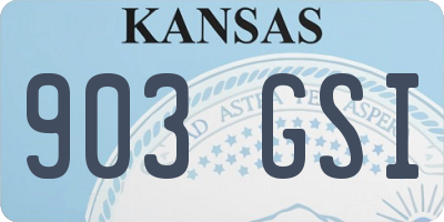 KS license plate 903GSI