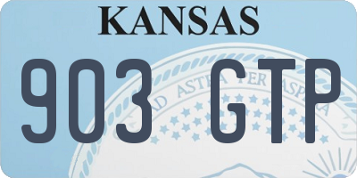 KS license plate 903GTP