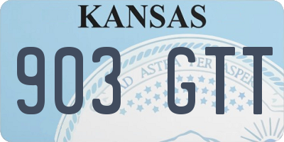 KS license plate 903GTT