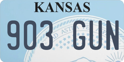 KS license plate 903GUN
