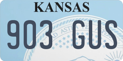 KS license plate 903GUS