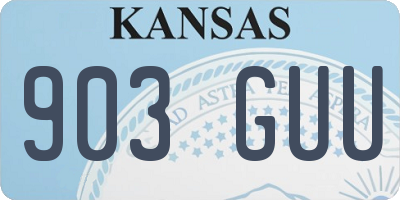 KS license plate 903GUU