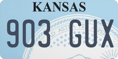 KS license plate 903GUX