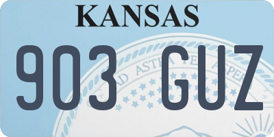 KS license plate 903GUZ