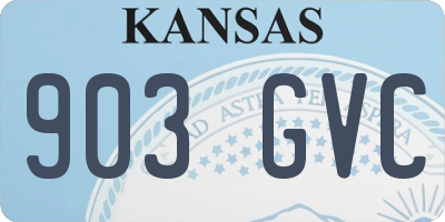 KS license plate 903GVC