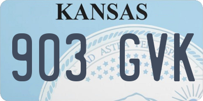 KS license plate 903GVK