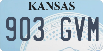 KS license plate 903GVM