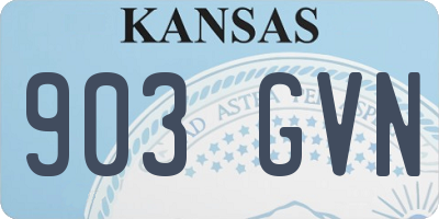 KS license plate 903GVN