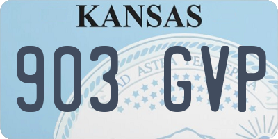 KS license plate 903GVP