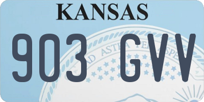 KS license plate 903GVV
