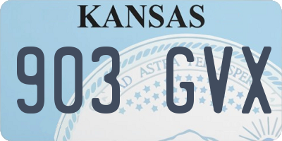KS license plate 903GVX