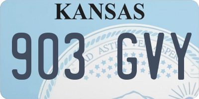 KS license plate 903GVY
