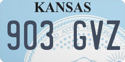 KS license plate 903GVZ