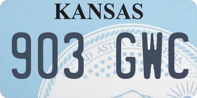 KS license plate 903GWC