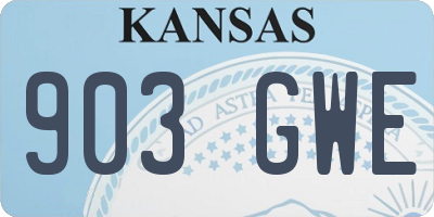 KS license plate 903GWE