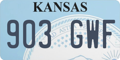 KS license plate 903GWF