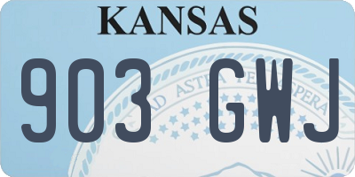 KS license plate 903GWJ