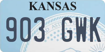 KS license plate 903GWK