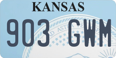 KS license plate 903GWM