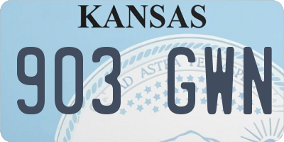 KS license plate 903GWN