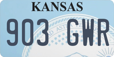 KS license plate 903GWR
