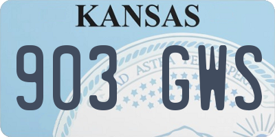 KS license plate 903GWS