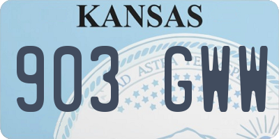 KS license plate 903GWW