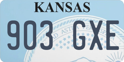 KS license plate 903GXE