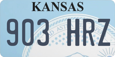 KS license plate 903HRZ