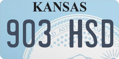 KS license plate 903HSD