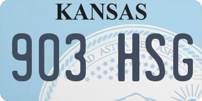 KS license plate 903HSG