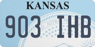 KS license plate 903IHB